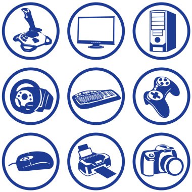 Pictogrammes electronics. clipart