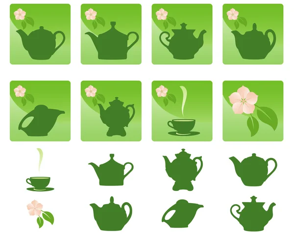 Иконы. Чай . — стоковый вектор