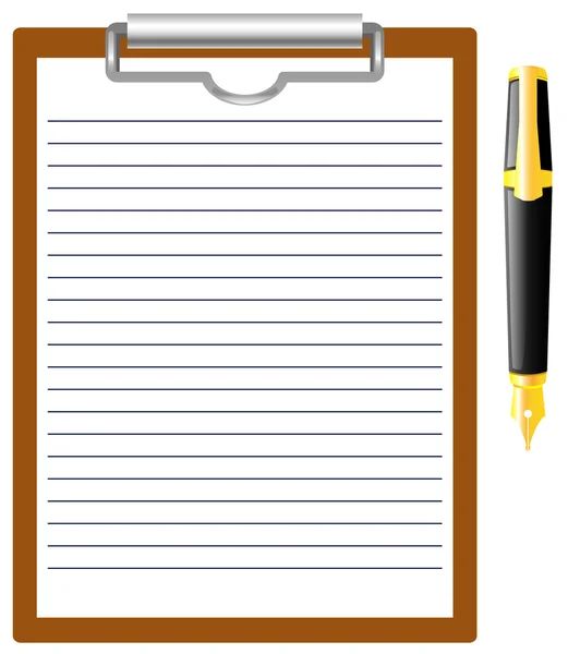 Pen and blank. — Stock Vector
