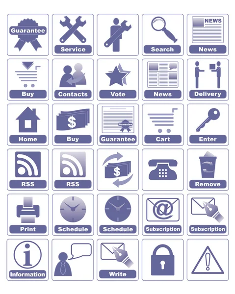 Symbole für Internet und Website. — Stockvektor
