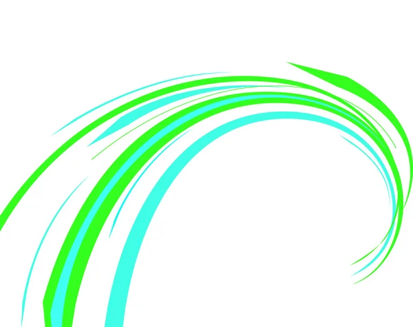 Blaue und grüne Linien. Vektor illustratio — Stockvektor
