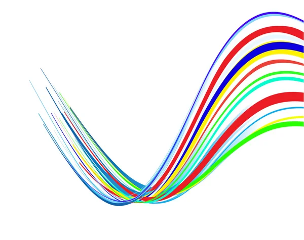 Linhas de cores abstratas. Vector illustrati — Vetor de Stock