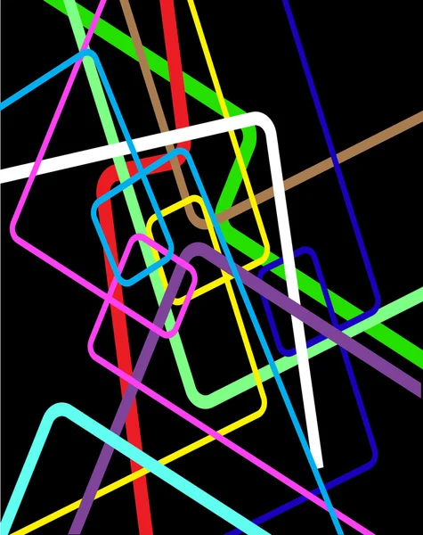 Абстрактные цветовые линии. Векторные иллюстрации — стоковый вектор