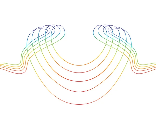 Beş renk lines.vector illüstrasyon — Stok Vektör