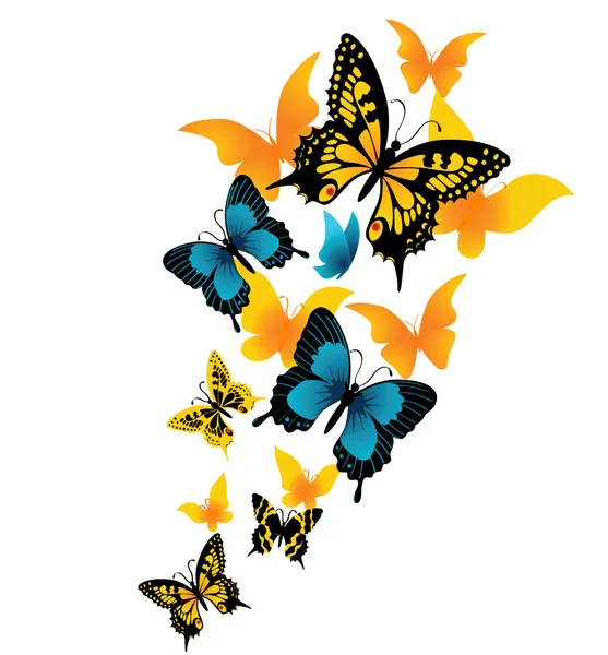 La mariposa. Ilustración vectorial — Archivo Imágenes Vectoriales