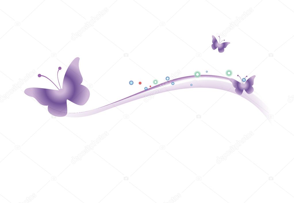The butterfly. Vector illustration