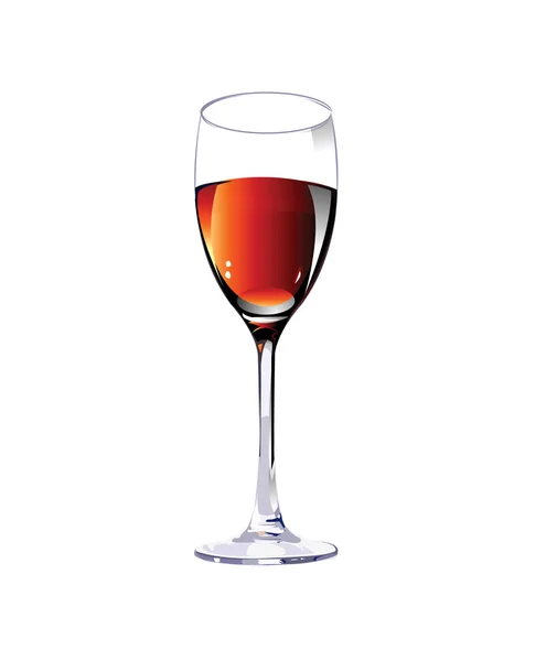 Vidrio con vino.Ilustración vectorial — Vector de stock