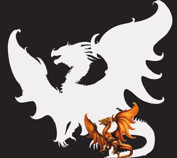 Dragon. Vector illustration — Stock Vector