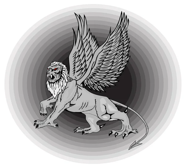Le grand griffon mythologique.Vector illu — Image vectorielle