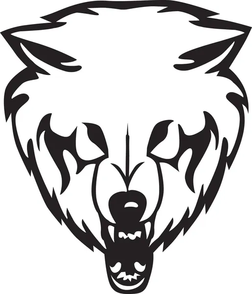 Tête de loup Illustration vectorielle — Image vectorielle