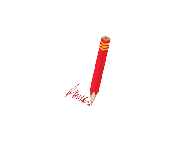 Lápices rojos.Ilustración vectorial — Vector de stock