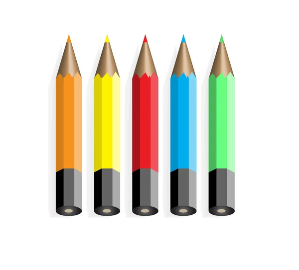 Ilustracja kolor pięć pencils.vector — Wektor stockowy