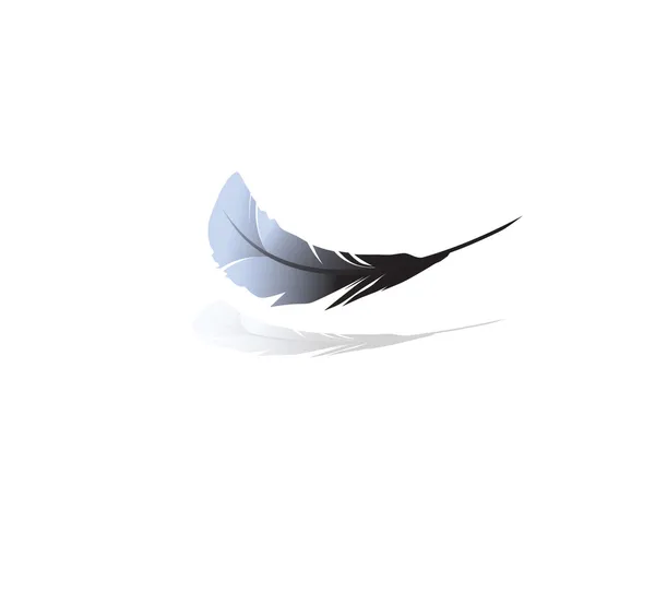 Jeden prudce feather.vector illustratio — Stockový vektor