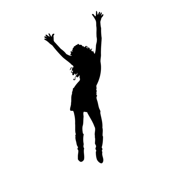 Dancing woman . Vector illustration — Stock Vector