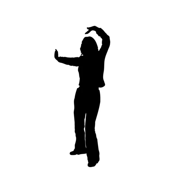 Tančící žena. vektorové ilustrace — Stockový vektor