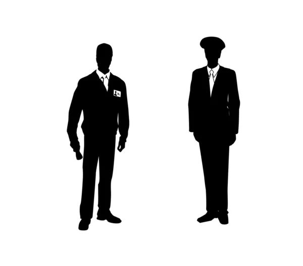 Deux hommes sont en costume. Illustration vectorielle — Image vectorielle