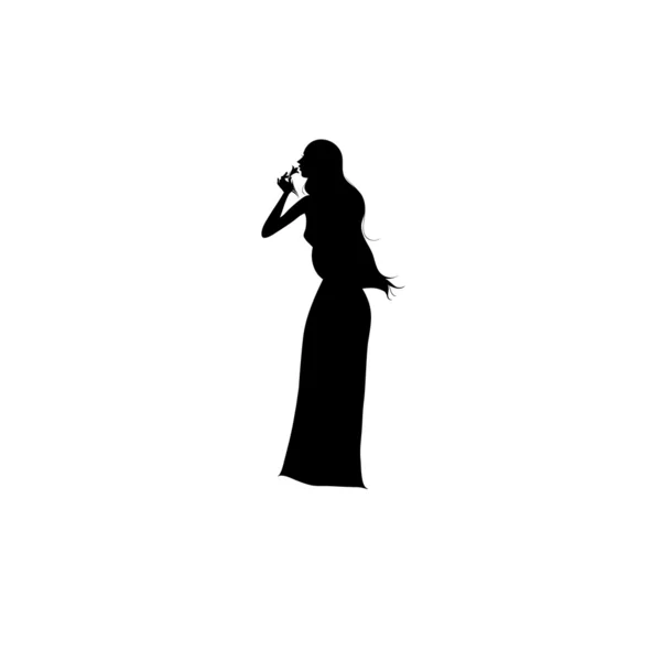 立っている女性。ベクトル イラスト — ストックベクタ