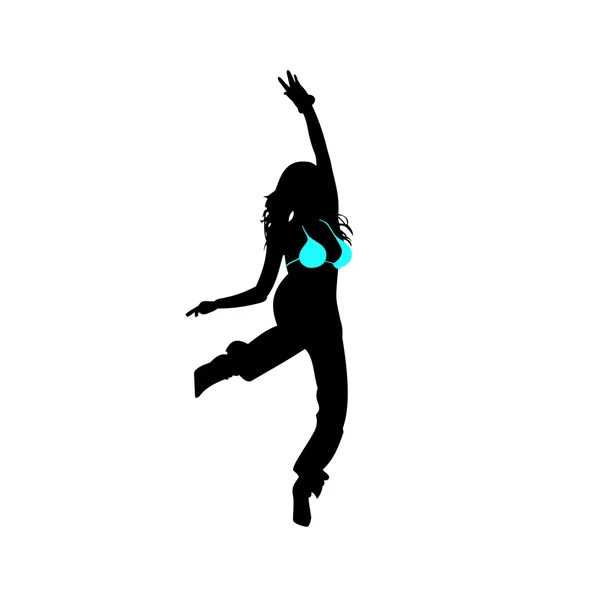 Η νεαρή dancing.vector εικόνα — Διανυσματικό Αρχείο