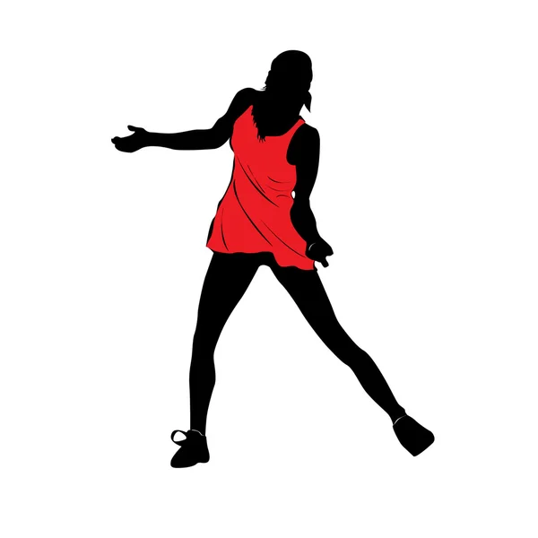 De dansende woman.vector afbeelding — Stockvector