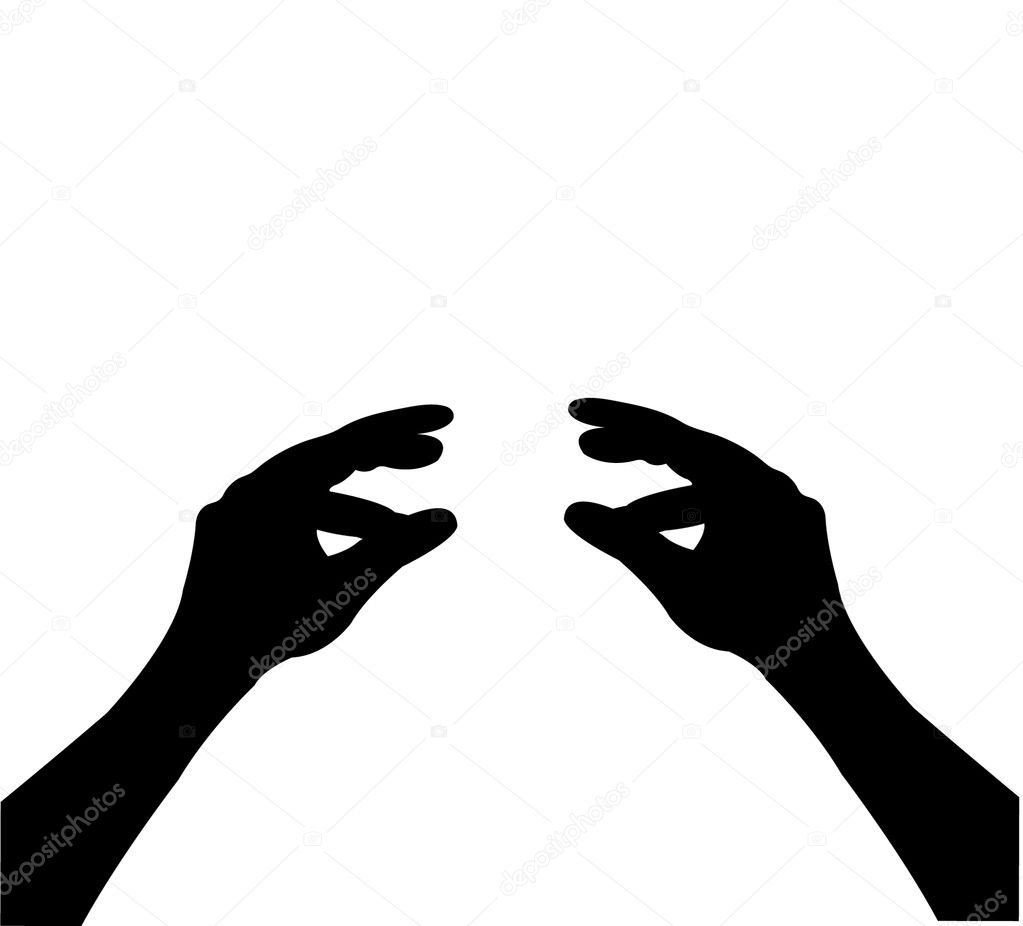 Two human hands.Vector illustration