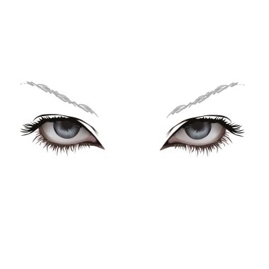 Two human eyes .Vector illustration clipart