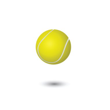 Yellow tennis ball. Vector illustration clipart