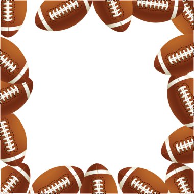 Rugby footballs of balls.Vector illustr clipart