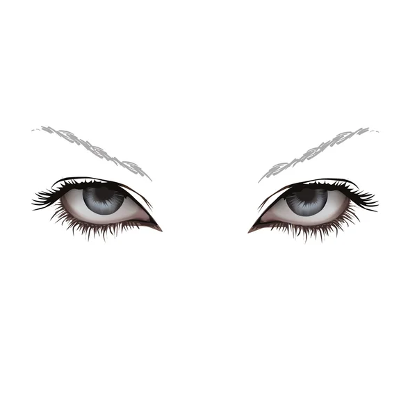 Dos ojos humanos. Ilustración vectorial — Vector de stock