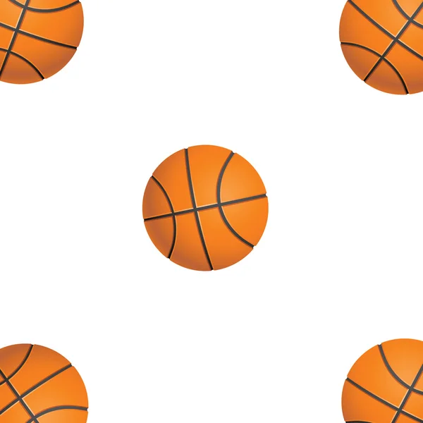 Cinco bolas de basquetebol. — Vetor de Stock