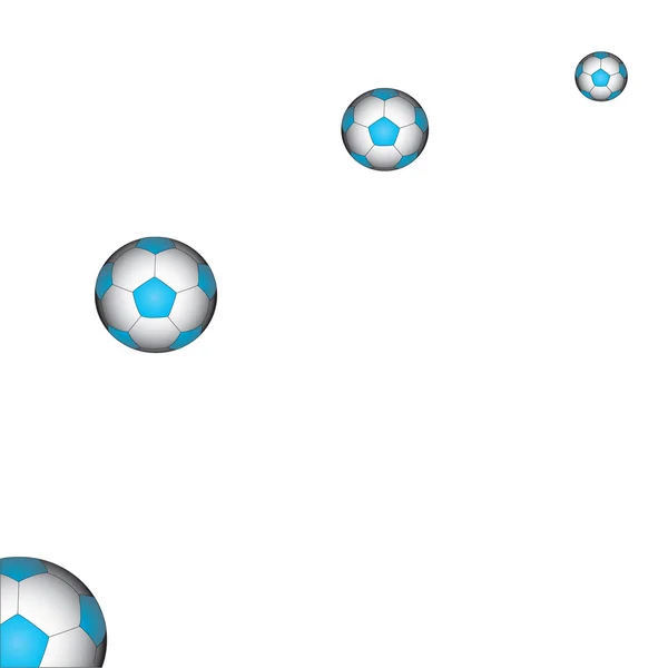 Čtyři footballs.vector ilustrace — Stockový vektor