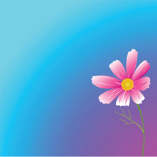 Pink flower.Vector illustration — Stock Vector