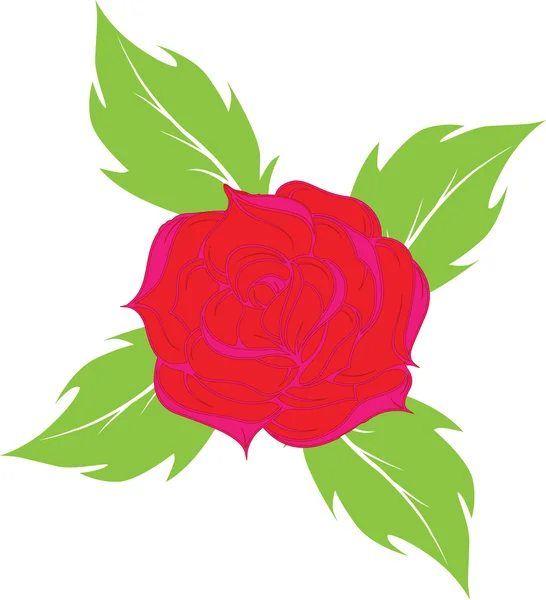 Rose.vector イラストから背景 — ストックベクタ