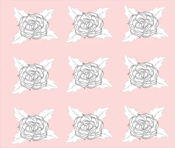 Fond de roses. Illustration vectorielle — Image vectorielle