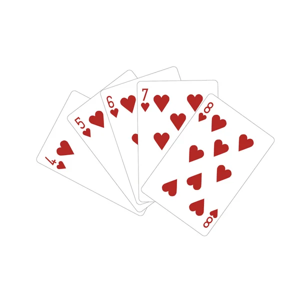 Jugar a las cartas.Ilustración vectorial — Archivo Imágenes Vectoriales
