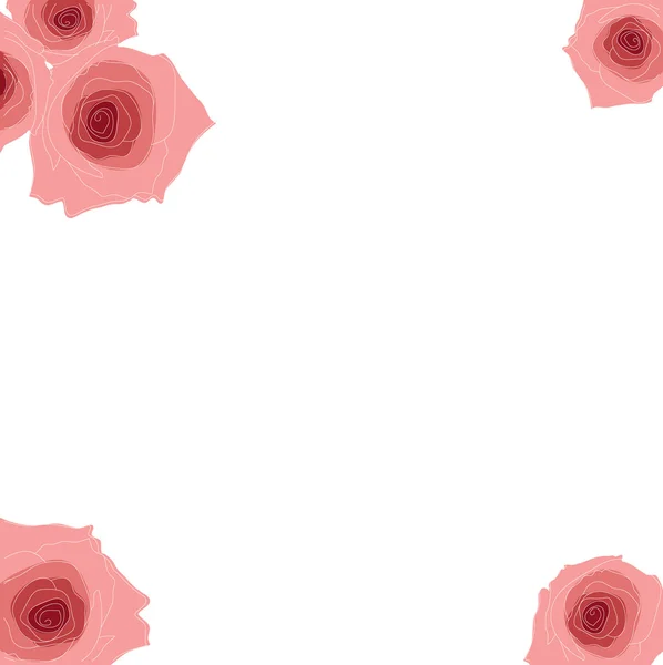 Güzel pembe roses.vector illüstrasyon — Stok Vektör