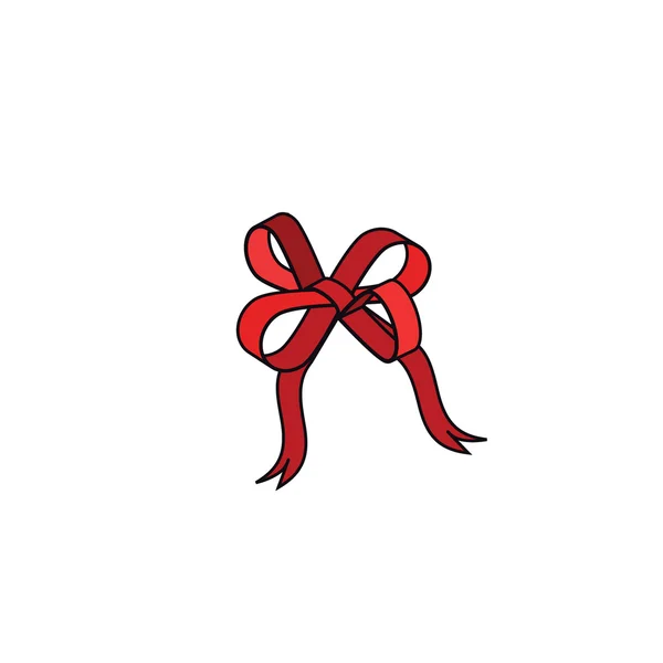 Vackra röda bow.vector illustration — Stock vektor
