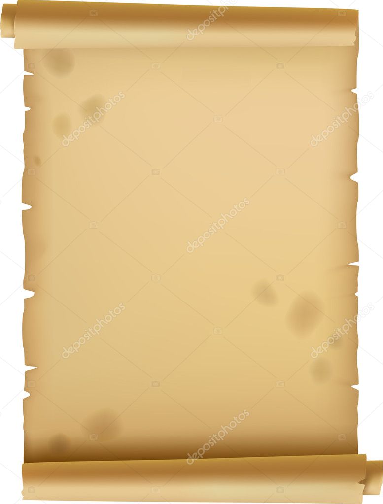 Historical roll of a paper.Vector illust