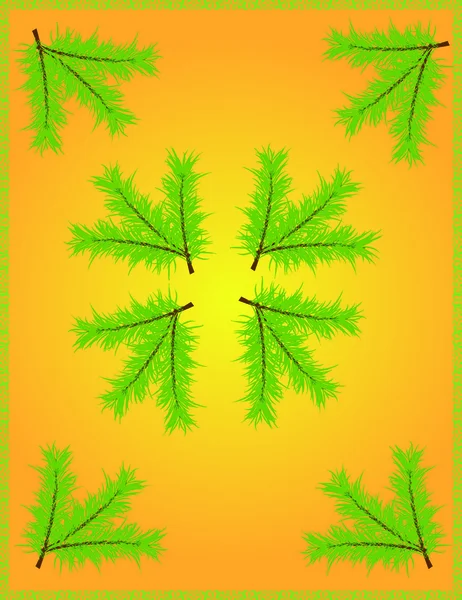 Fur-tree branches .Vector illustration — Stock Vector