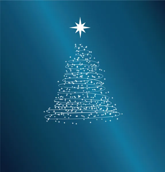 Neujahrsbaum bestehend aus Sternen — Stockvektor