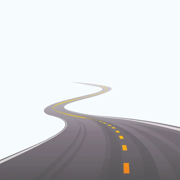 The asphalted road — Stock Vector