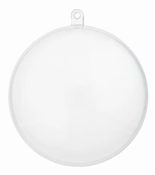 Пустой прозрачный стеклянный шар Новый год — стоковое фото
