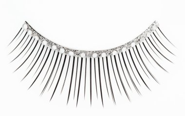 False spangled eyelashes over white clipart