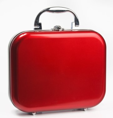 Red small suitcase clipart