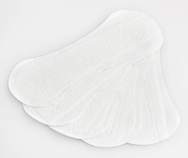 Bílá menstruační vložky — Stock fotografie