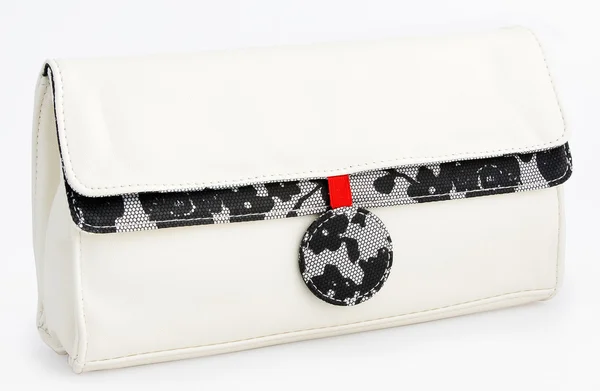 Bolsa de mão glamourosa branca — Fotografia de Stock
