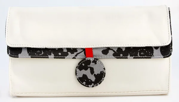 Bolsa de mão glamourosa branca — Fotografia de Stock
