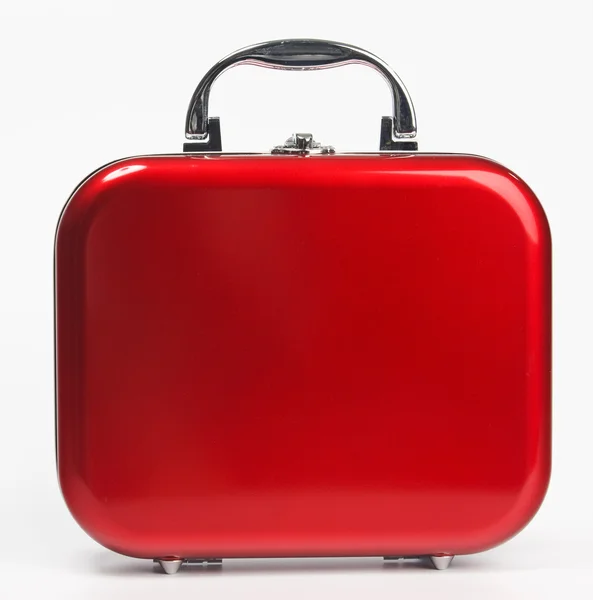 stock image Red small suitcase