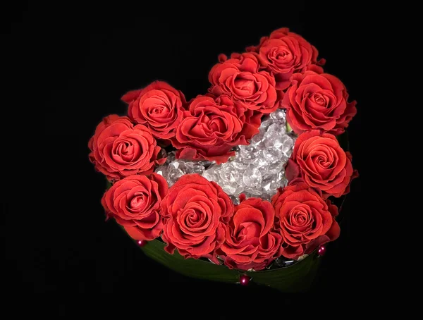 День Святого Валентина троянди прикраси букет — стокове фото