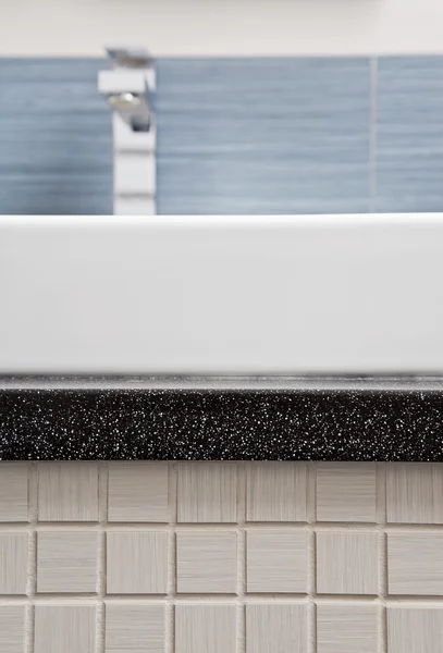 Part of modern wash stand with mosaic — Stock Photo, Image
