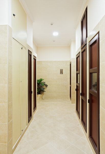 Modern hall interior with doors